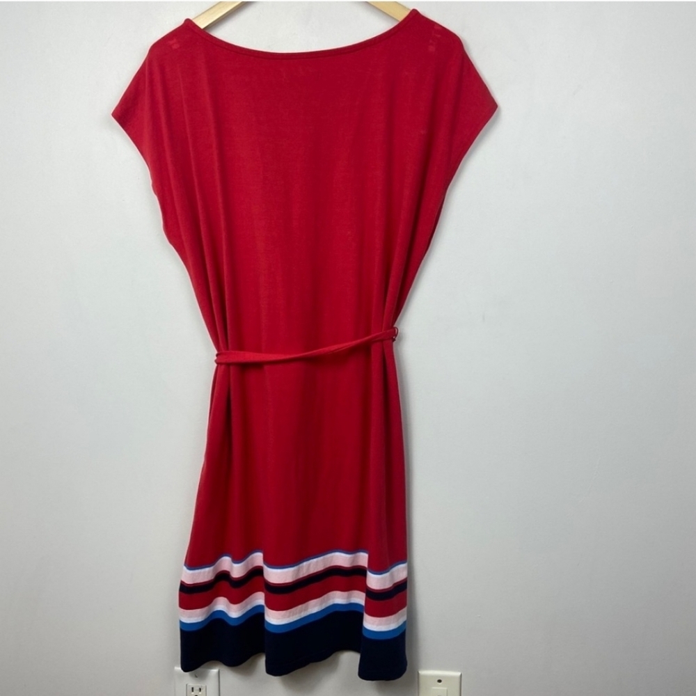 Tommy Hilfiger Colorblock Striped Shift Dress Red - Picture 5 of 7